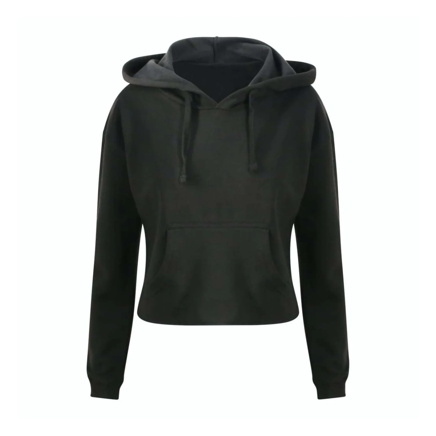 Just Hoods Női rövid fazonú kapucnis pulóver pulóverek és kardigán Jet Black