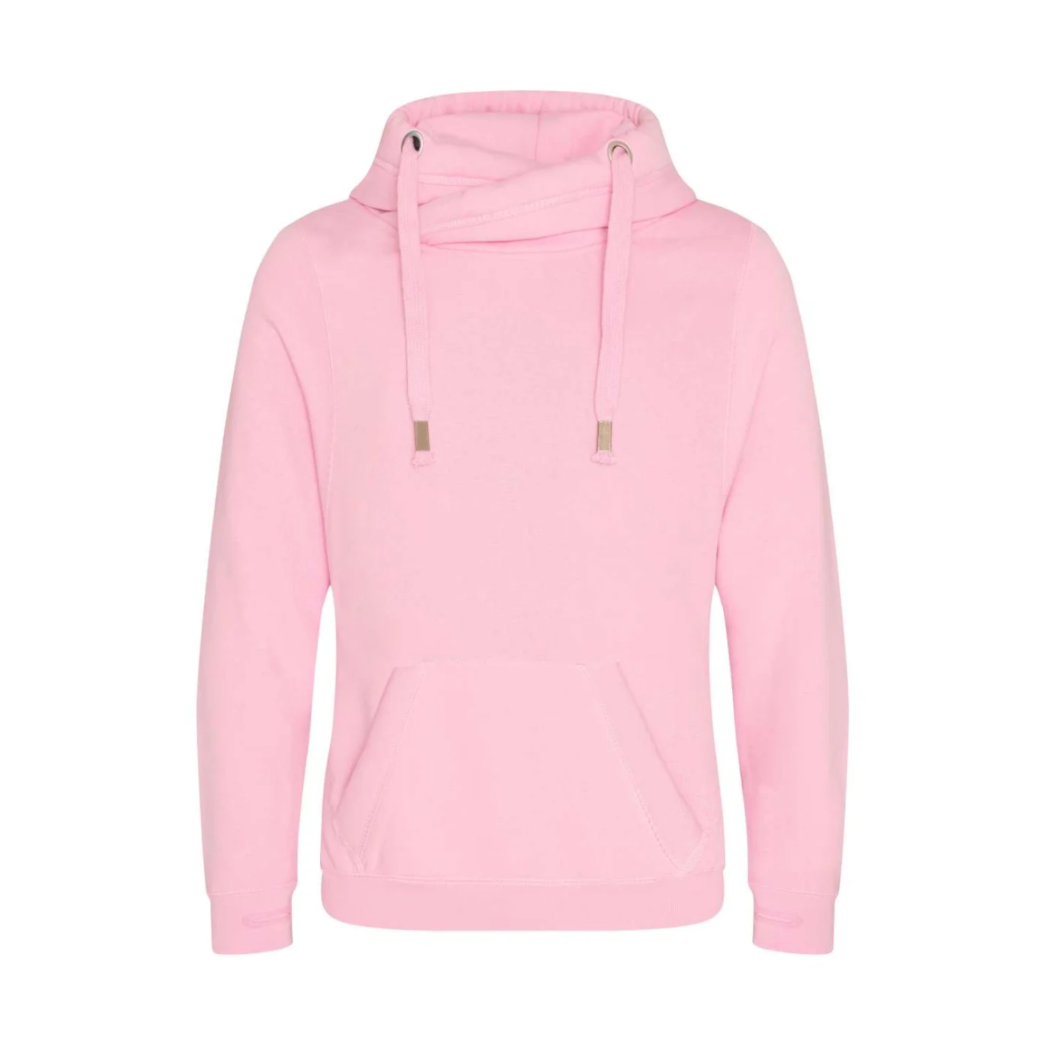 Just Hoods Keresztezett nyakú kapucnis pulóver pulóverek és kardigán Baby Pink