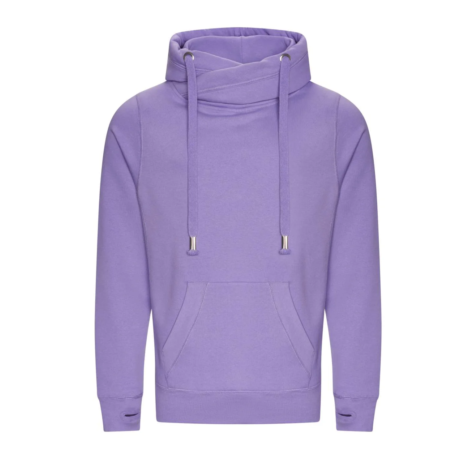 Just Hoods Keresztezett nyakú kapucnis pulóver pulóverek és kardigán Digital Lavender