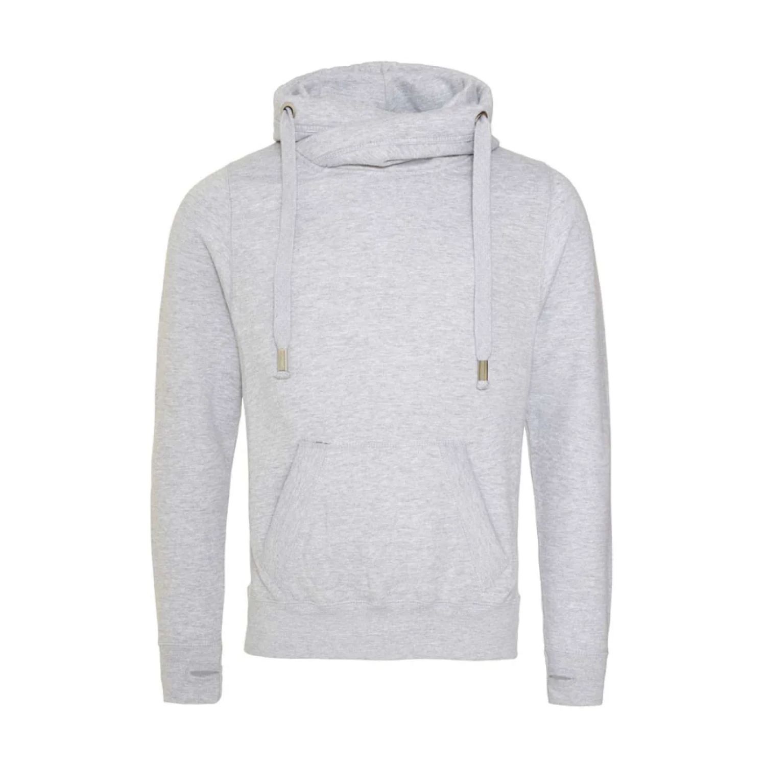 Just Hoods Keresztezett nyakú kapucnis pulóver pulóverek és kardigán Heather Grey