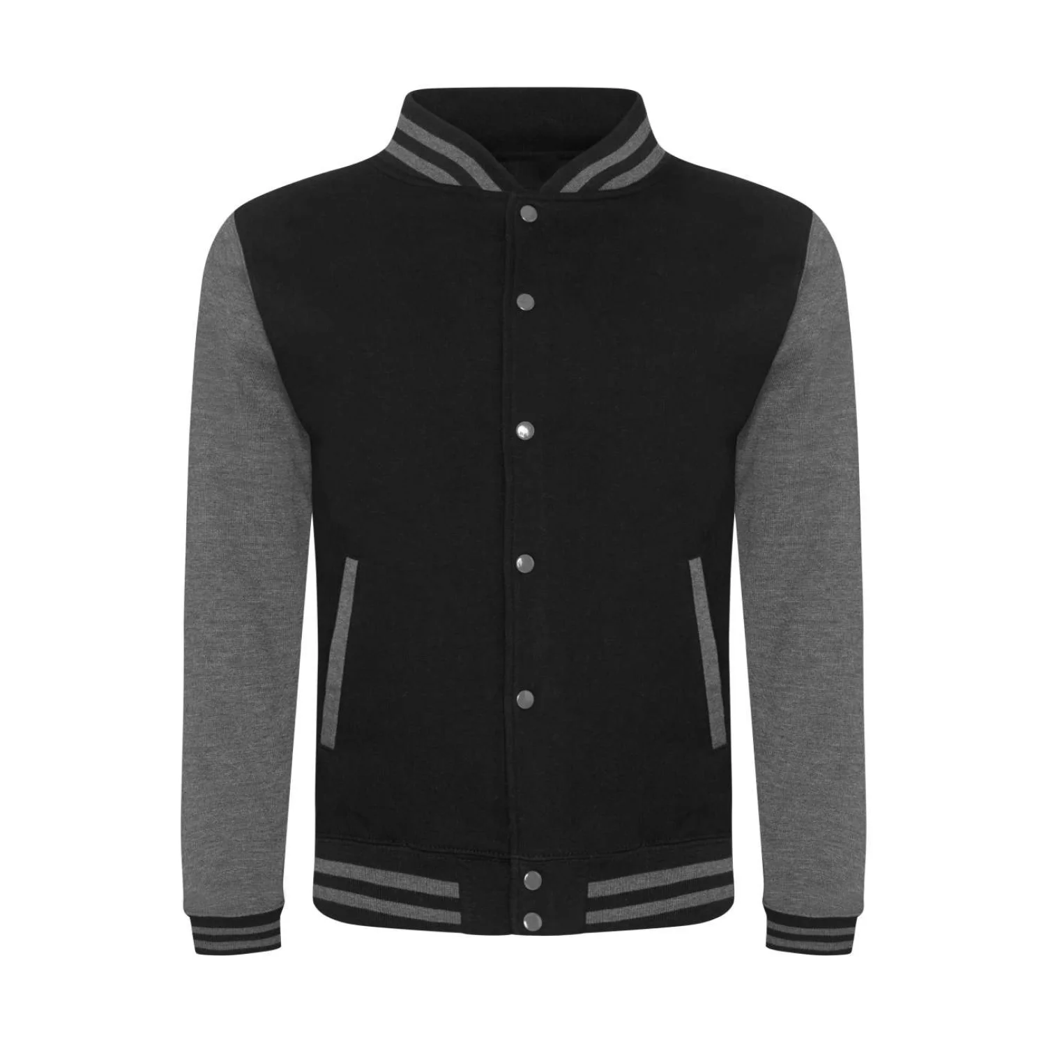 Just Hoods Varsity kabát pulóverek és kardigán Jet Black/Charcoal