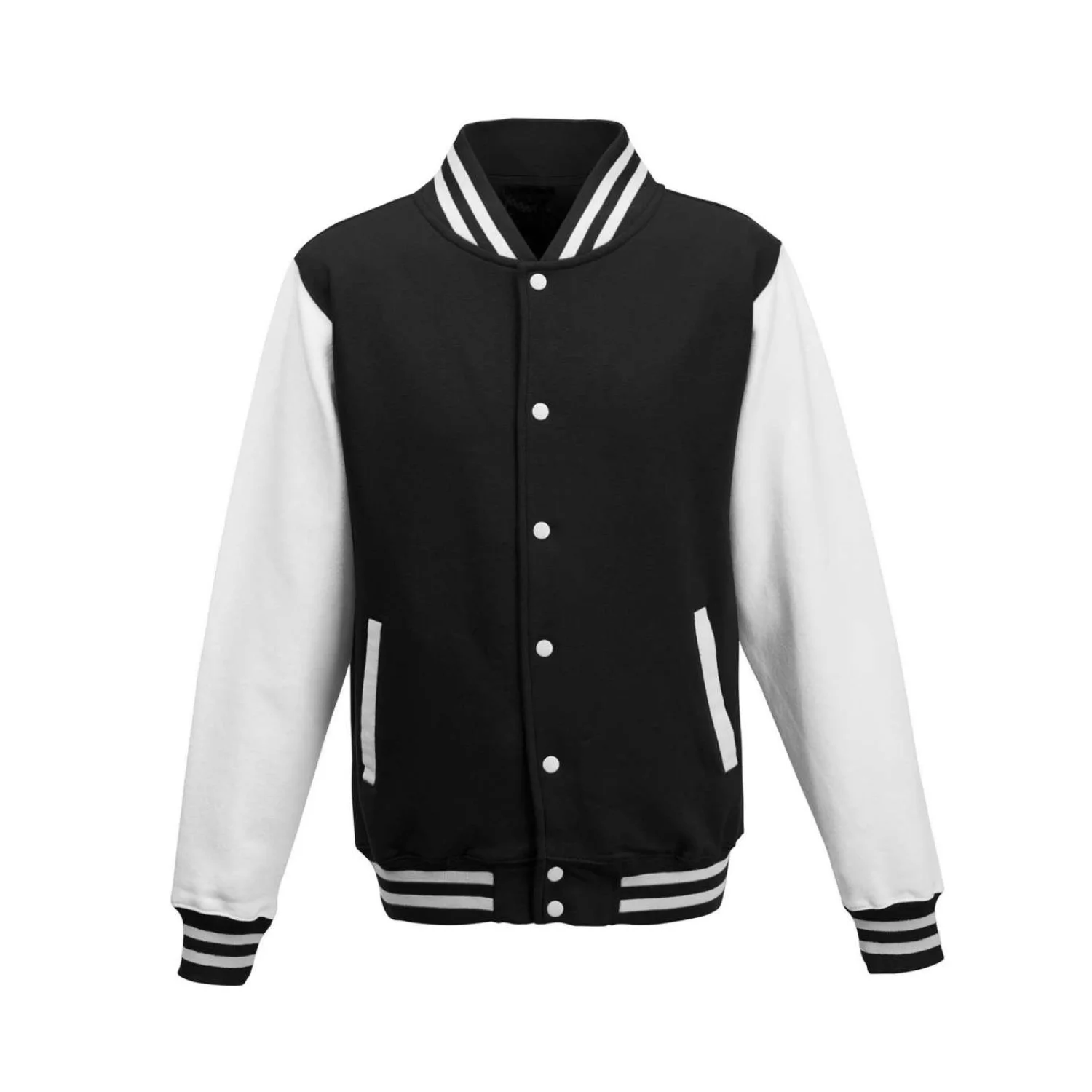 Just Hoods Varsity kabát pulóverek és kardigán Jet Black/White