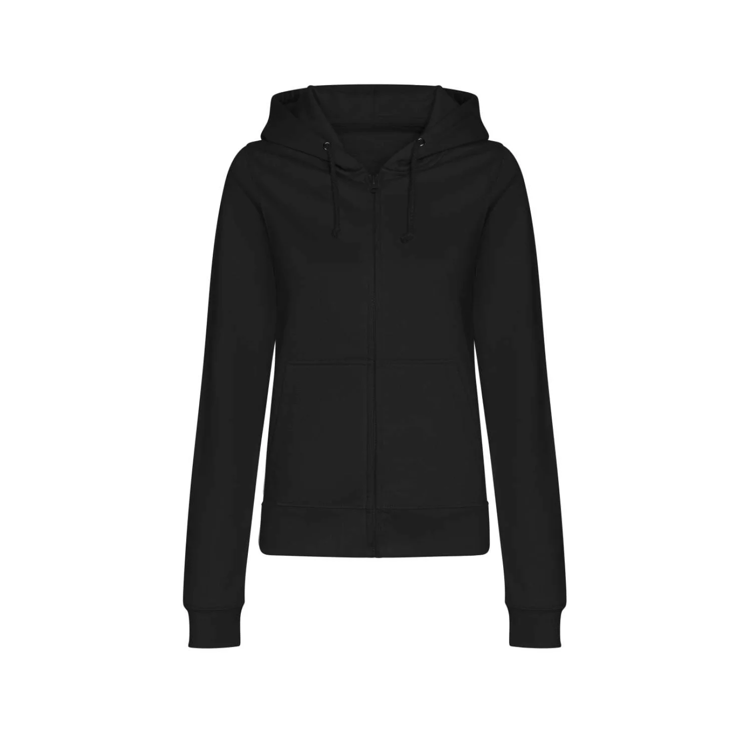 Just Hoods Női college cipzáras kapucnis pulóver pulóverek és kardigán Deep Black