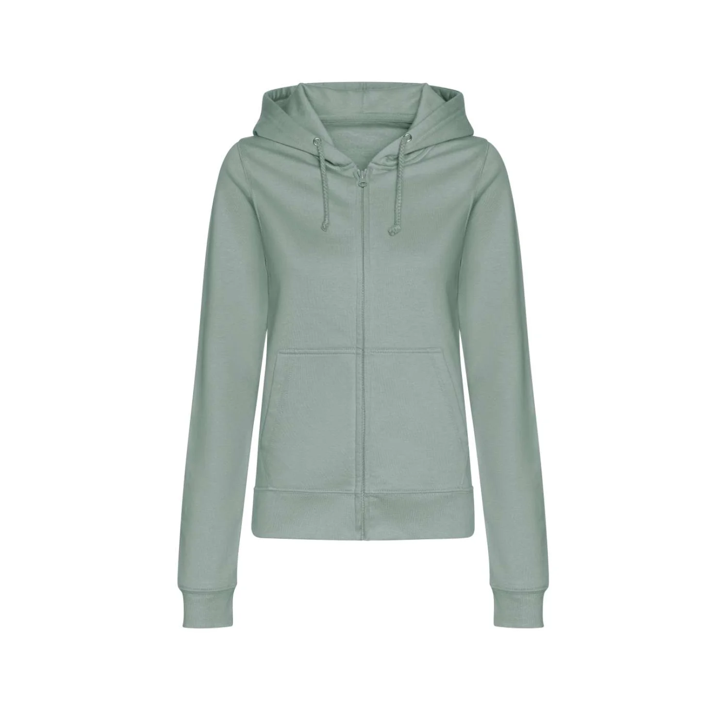Just Hoods Női college cipzáras kapucnis pulóver pulóverek és kardigán Dusty Green