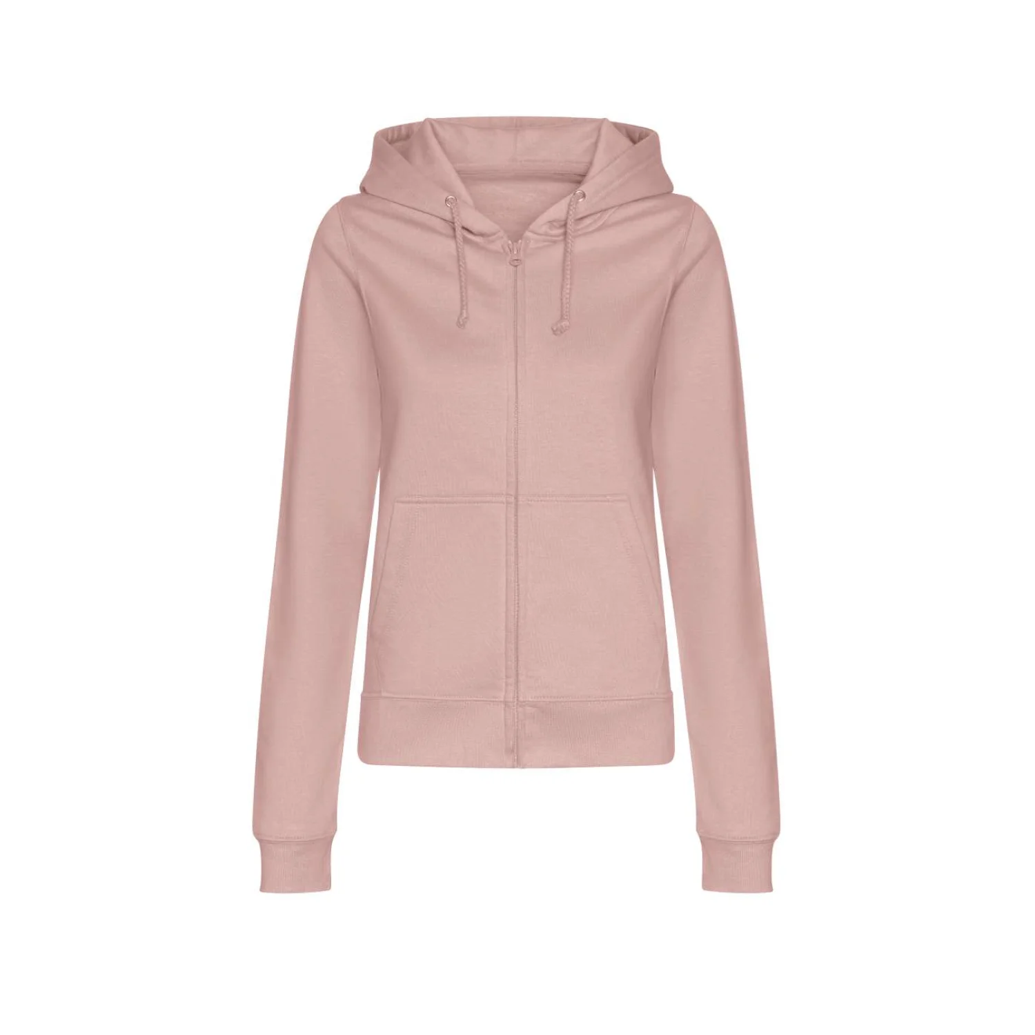 Just Hoods Női college cipzáras kapucnis pulóver pulóverek és kardigán Dusty Pink