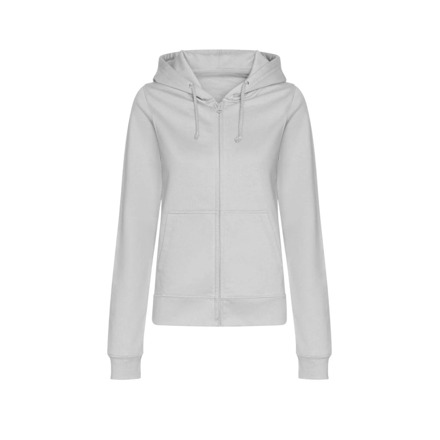 Just Hoods Női college cipzáras kapucnis pulóver pulóverek és kardigán Heather Grey