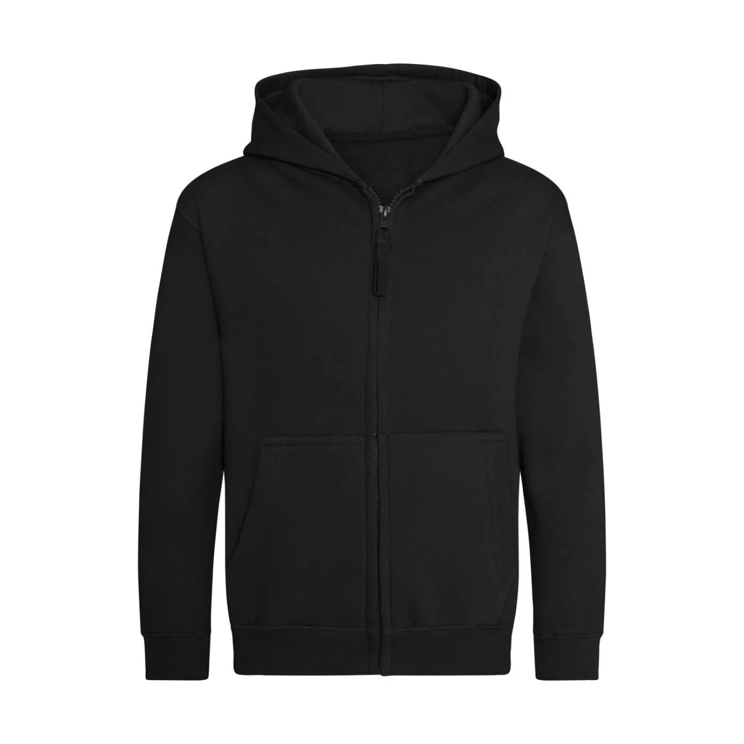 Just Hoods Gyermek cipzáras kapucnis pulóver pulóverek és kardigán Deep Black