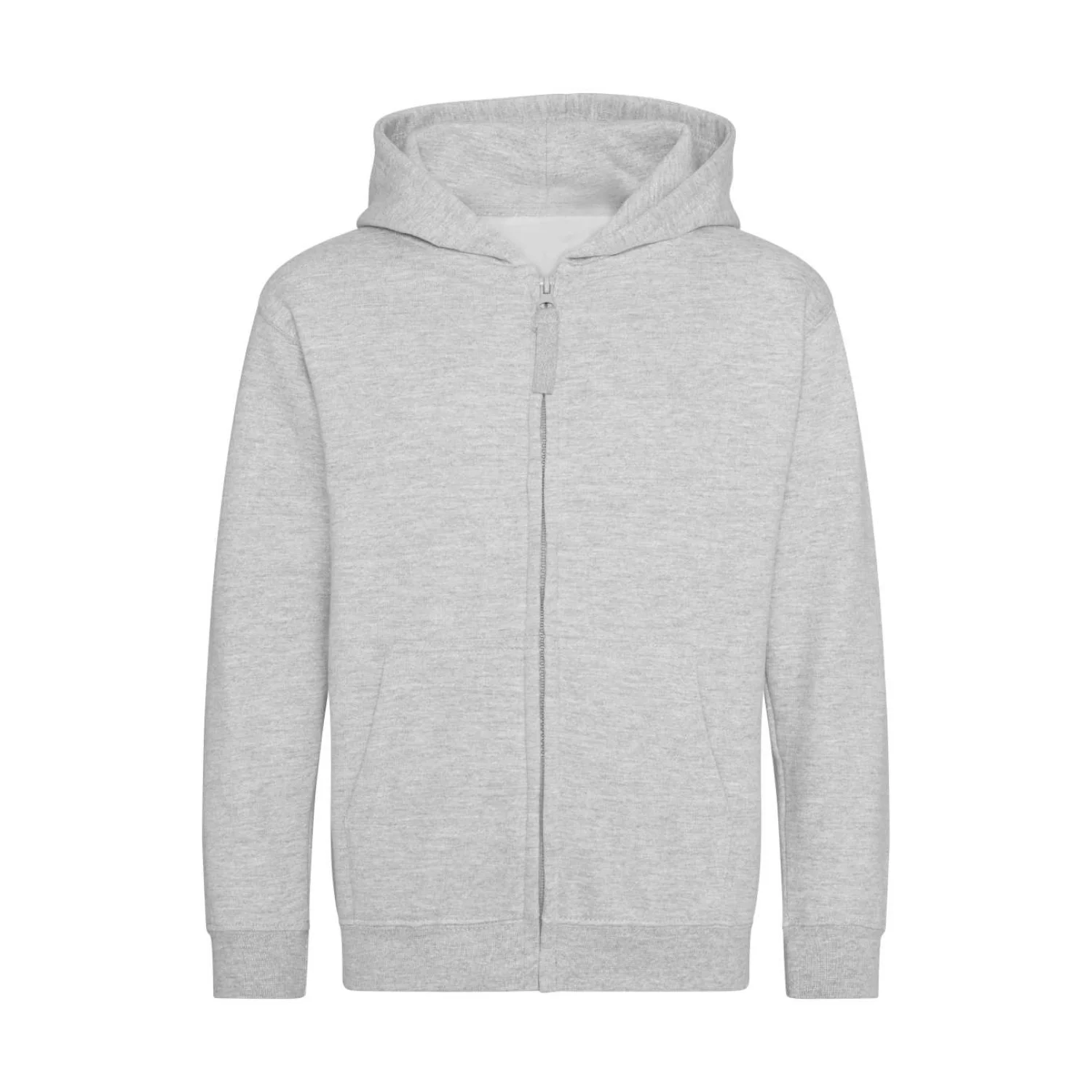 Just Hoods Gyermek cipzáras kapucnis pulóver pulóverek és kardigán Heather Grey