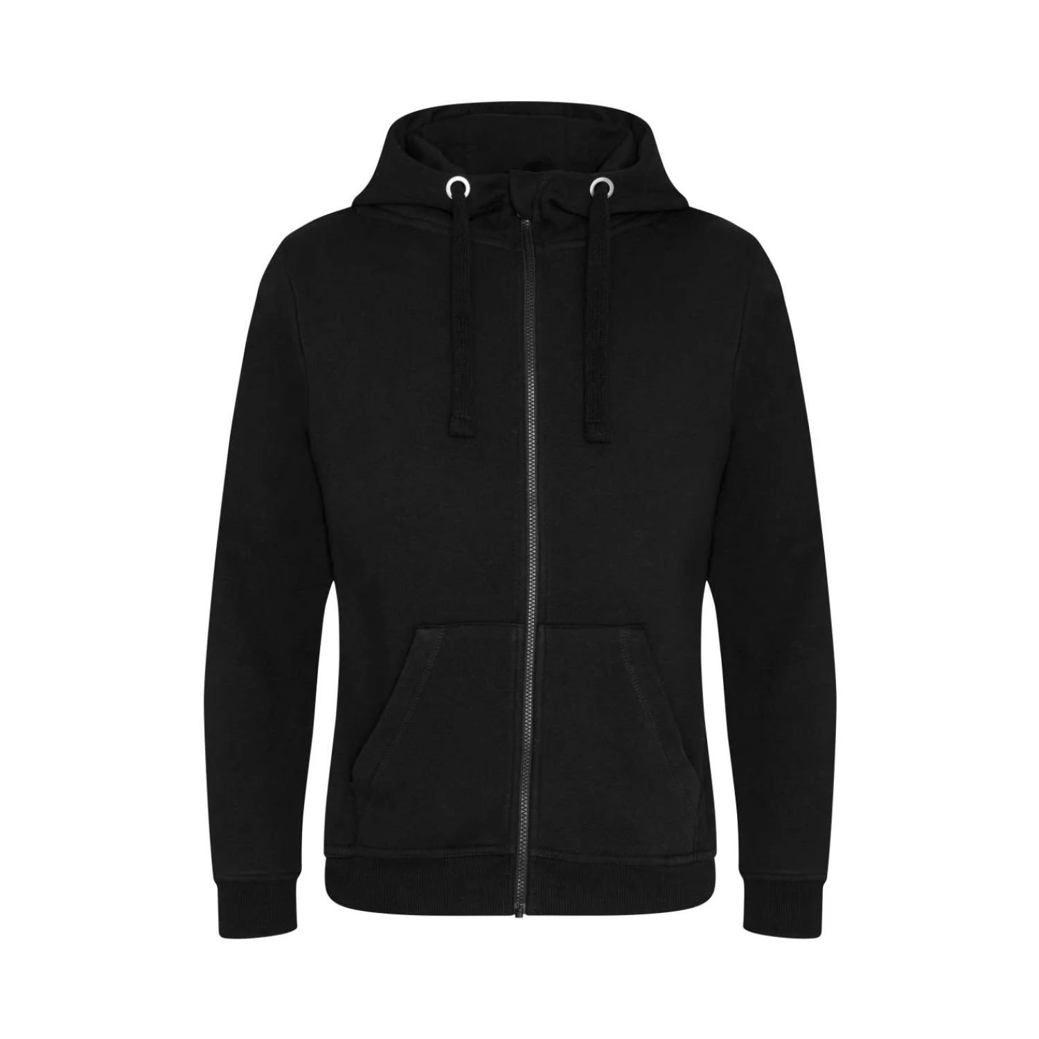 Just Hoods Graduate heavyweight cipzáras kapucnis pulóver pulóverek és kardigán Jet Black