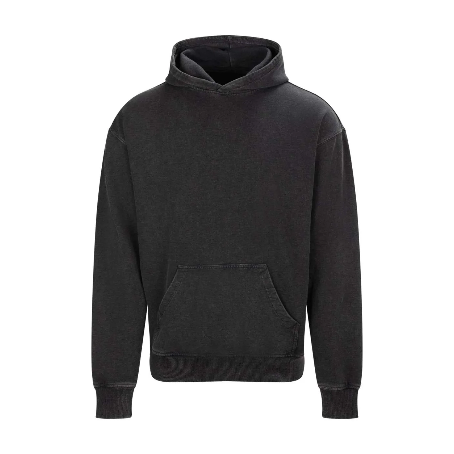 Just Hoods Vintage mosott hatású kapucnis pulóver pulóverek és kardigán Washed Black