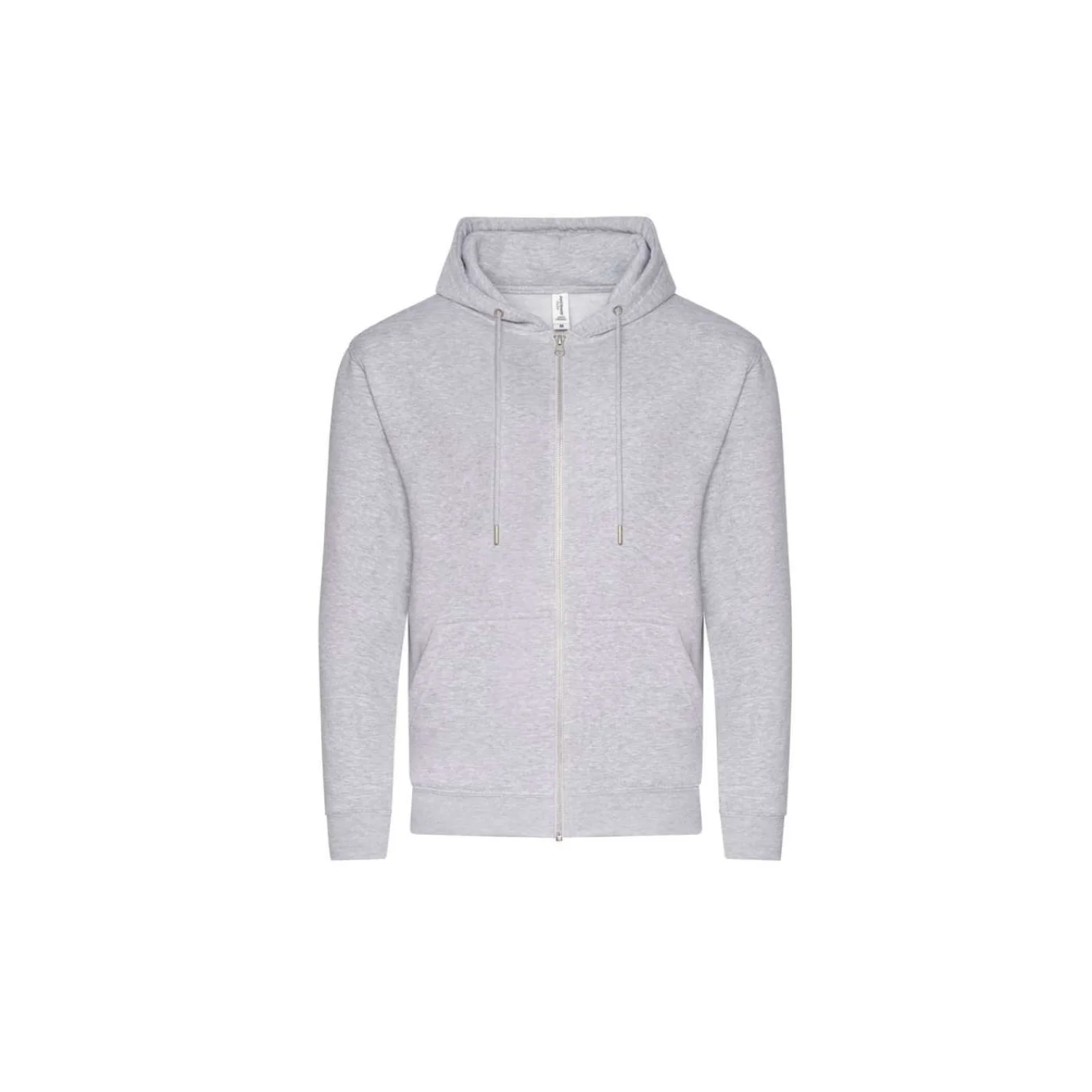 Just Hoods Organikus pamut cipzáras kapucnis pulóver pulóverek és kardigán Heather Grey