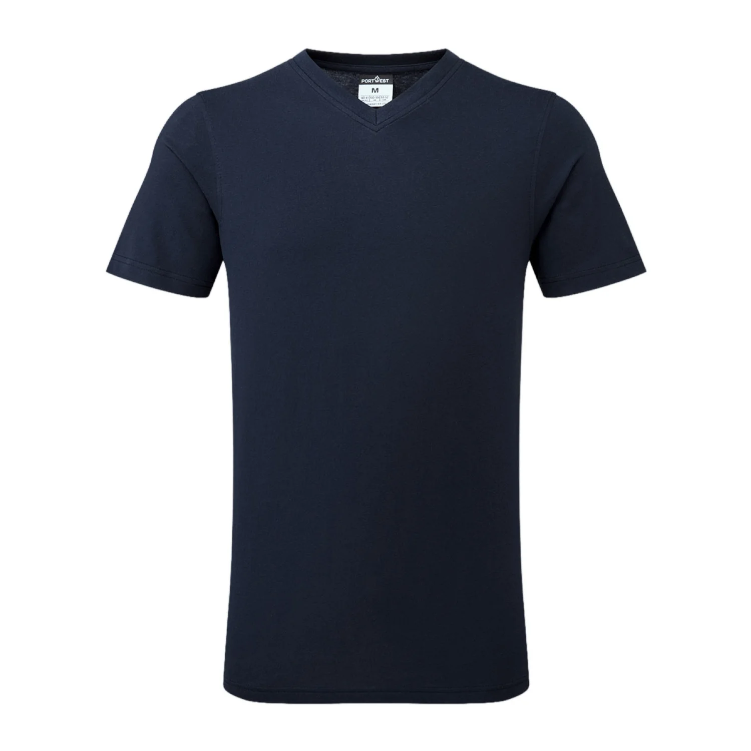 Portwest V-nyakú pamut póló Navy