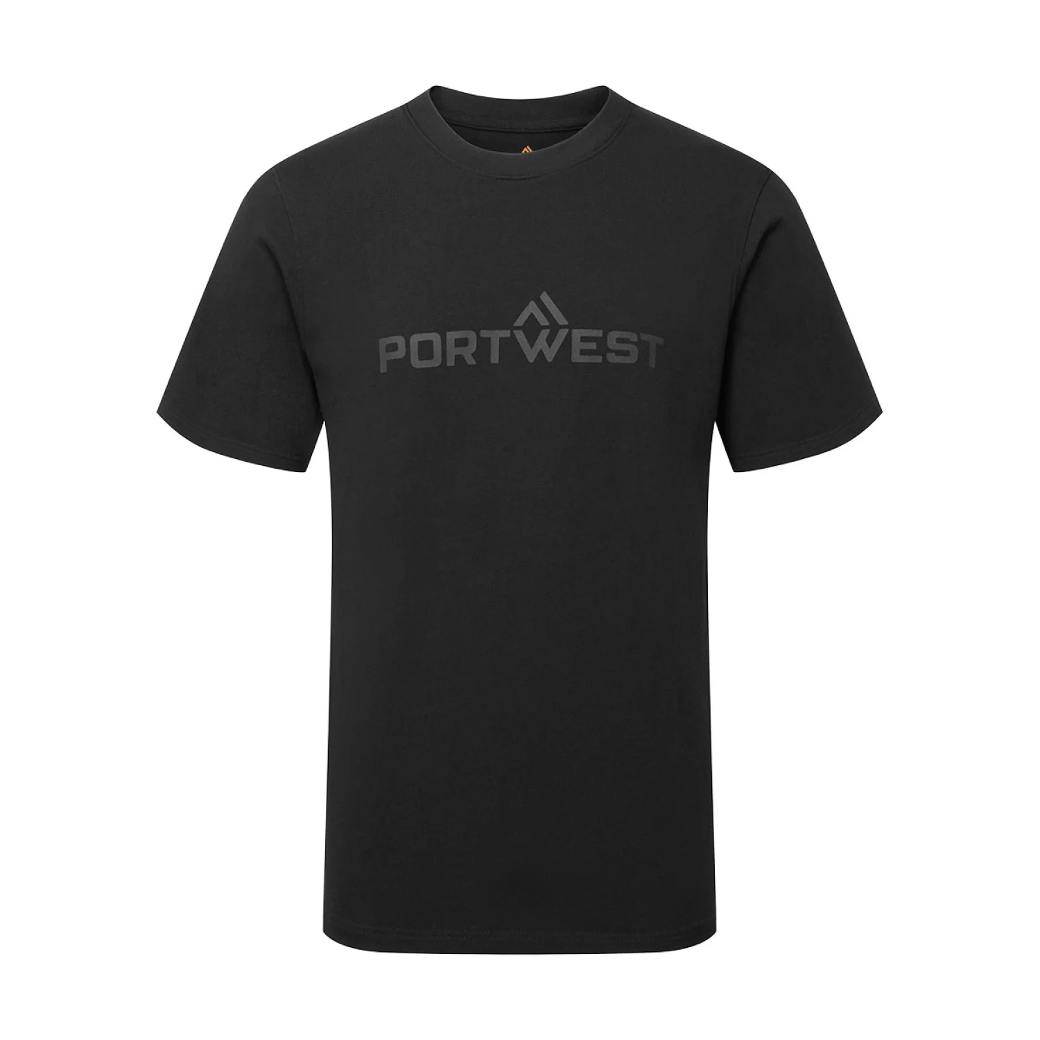 Portwest 3D dombornyomott "Portwest" feliratú póló fekete