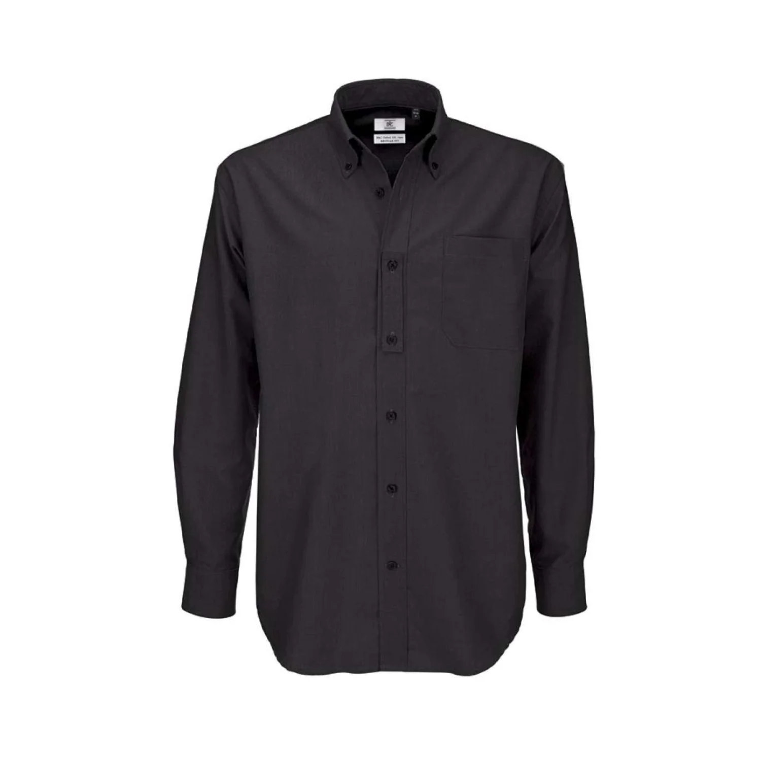 B&c oxford hosszú ujjú ing Black