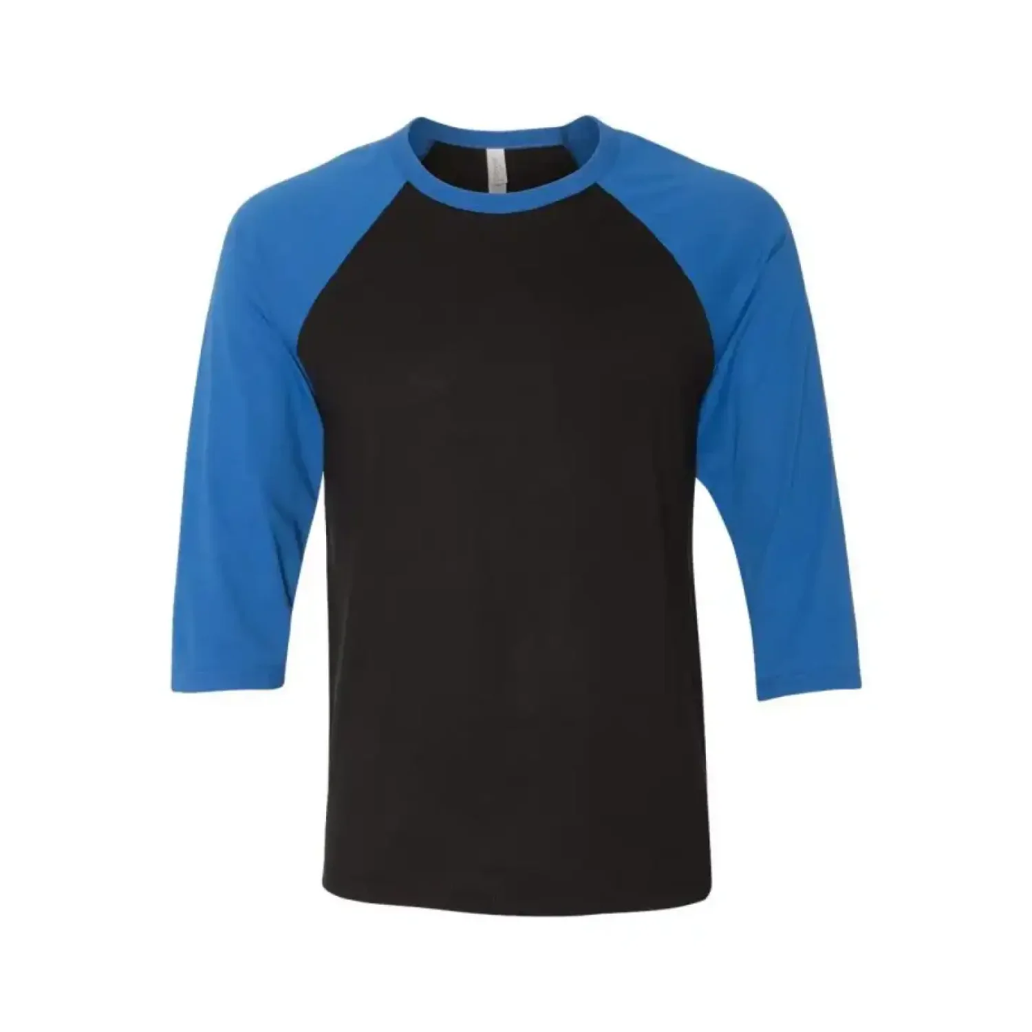 Bella Uniszex 3/4-ES ujjú baseball póló Black/True Royal