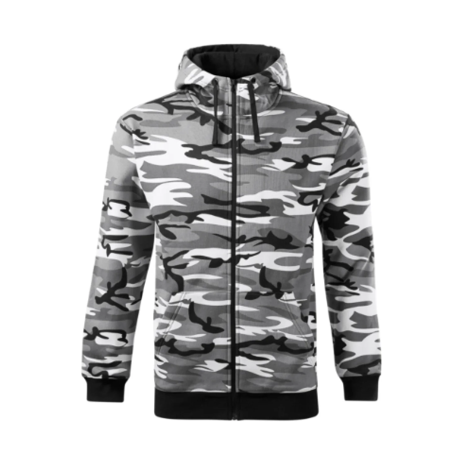 MALFINI Camo Zipper szürke terepszín 32