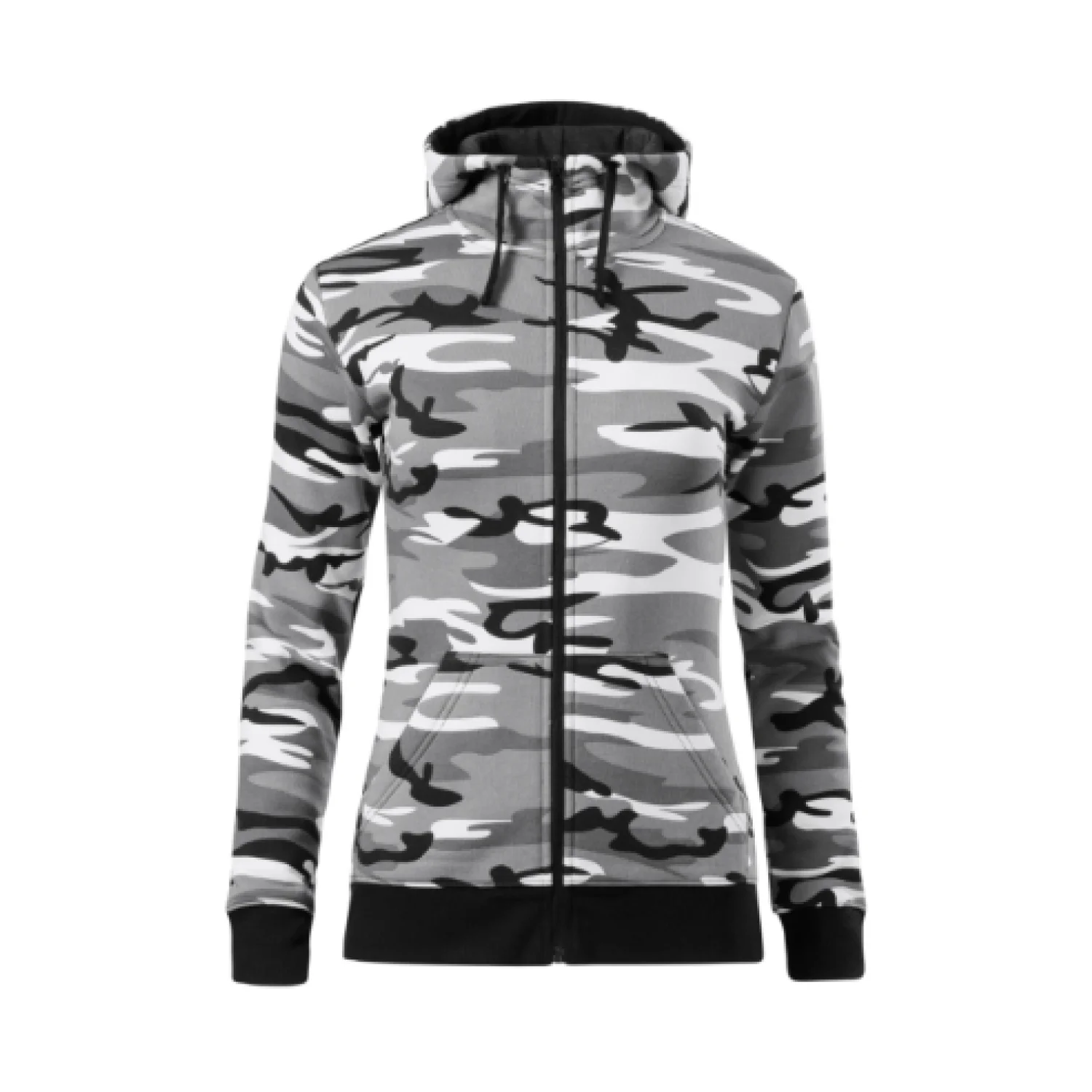 MALFINI Camo Zipper szürke terepszín 32