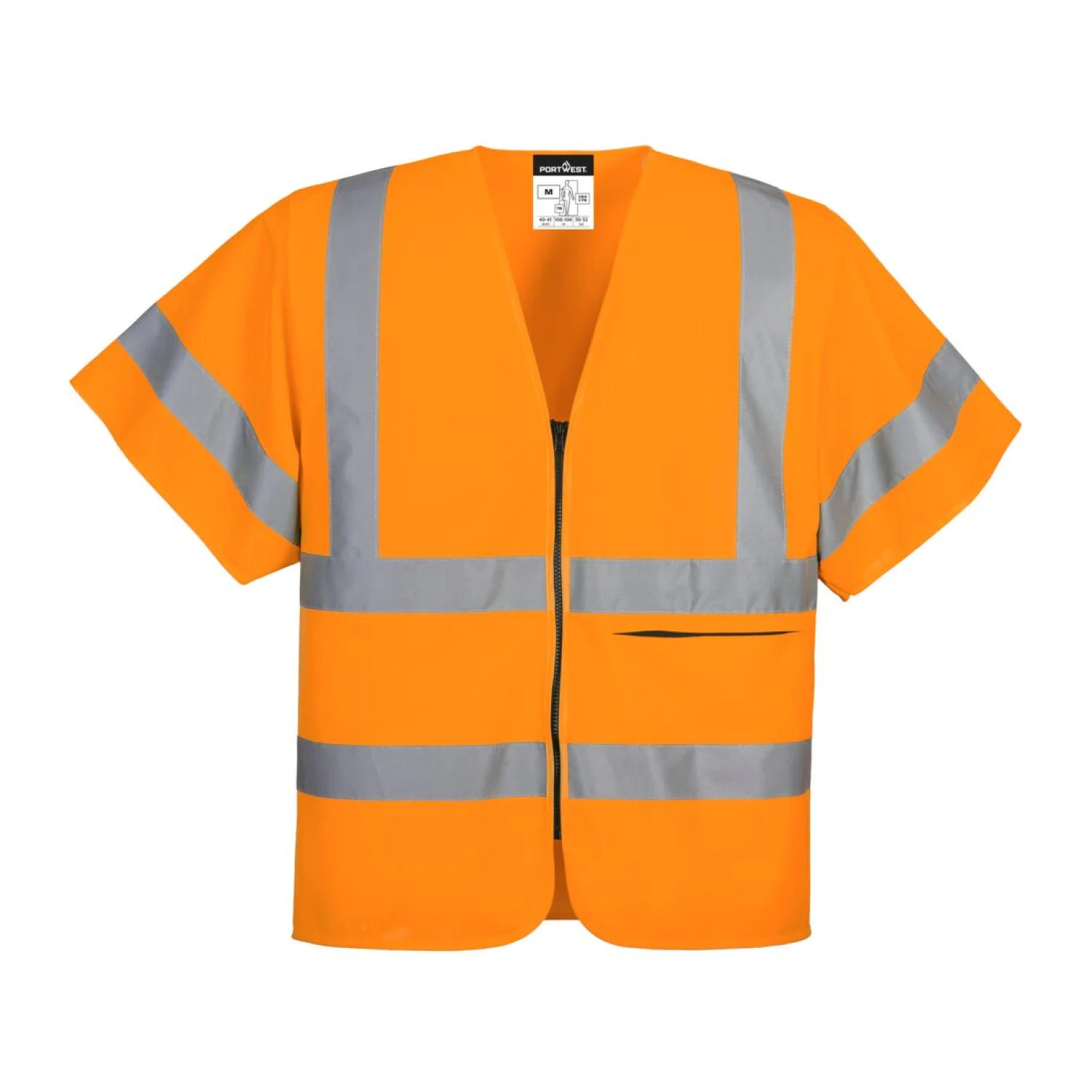 Portwest Half Sleeve Zip Vest narancs