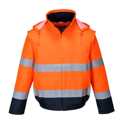 Portwest Hi-Vis 2 az 1-ben kontrasztos Essential Lite bomber kabát kabátok és