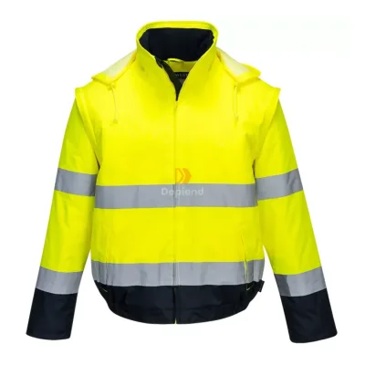 Portwest Hi-Vis 2 az 1-ben kontrasztos Essential Lite bomber kabát kabátok és
