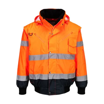 Portwest Hi-Vis 3 az 1-ben kontrasztos bomber dzseki