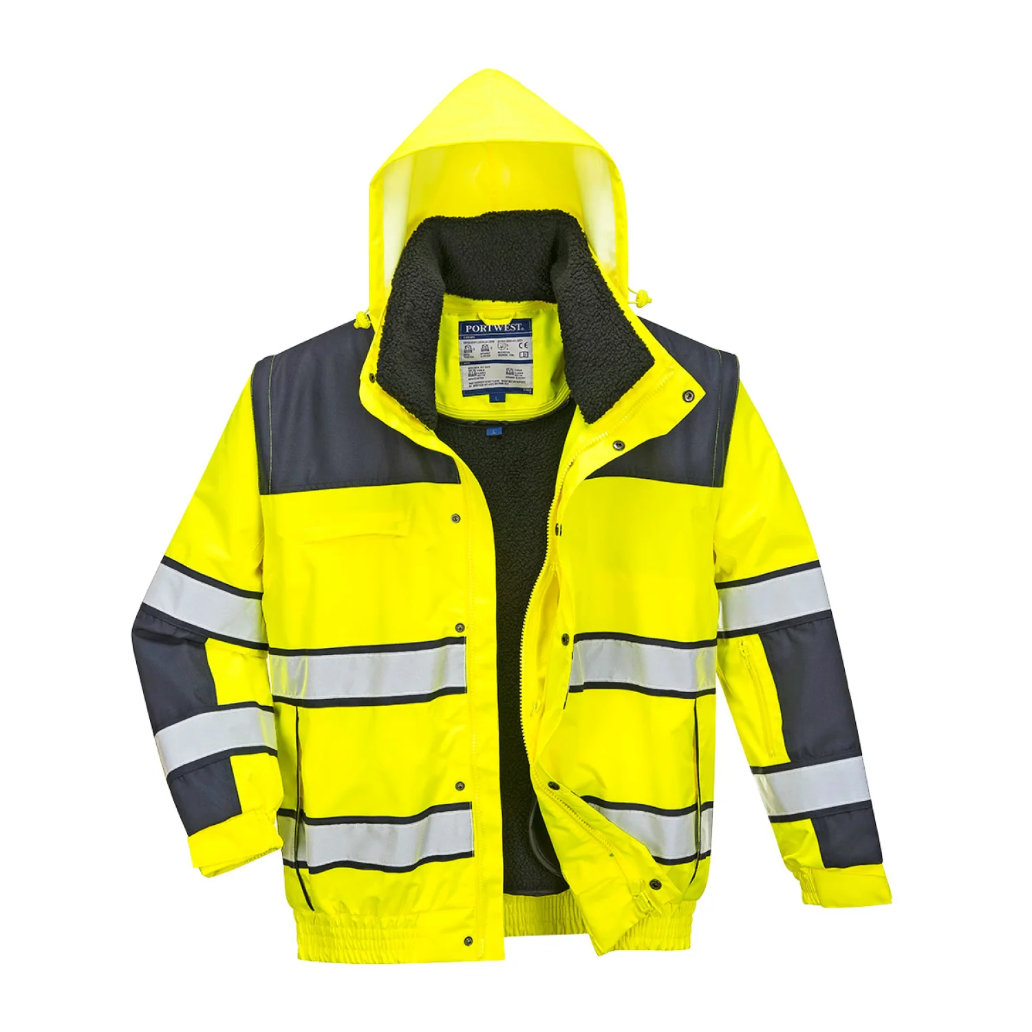 Portwest Hi-Vis Classic Bomber dzseki Sárga/Navy