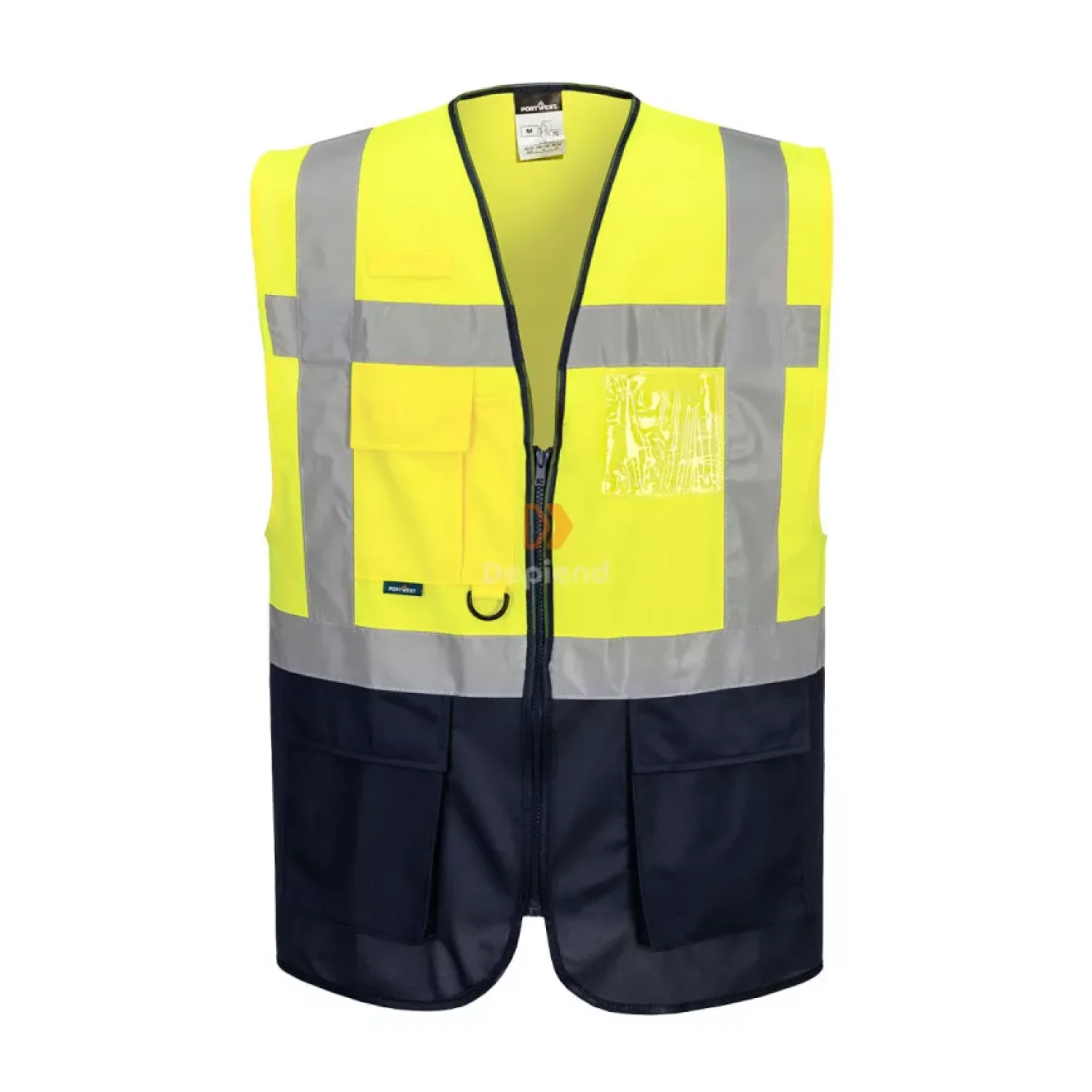 Portwest Warsaw vezetői mellény sárga / tengerészkék