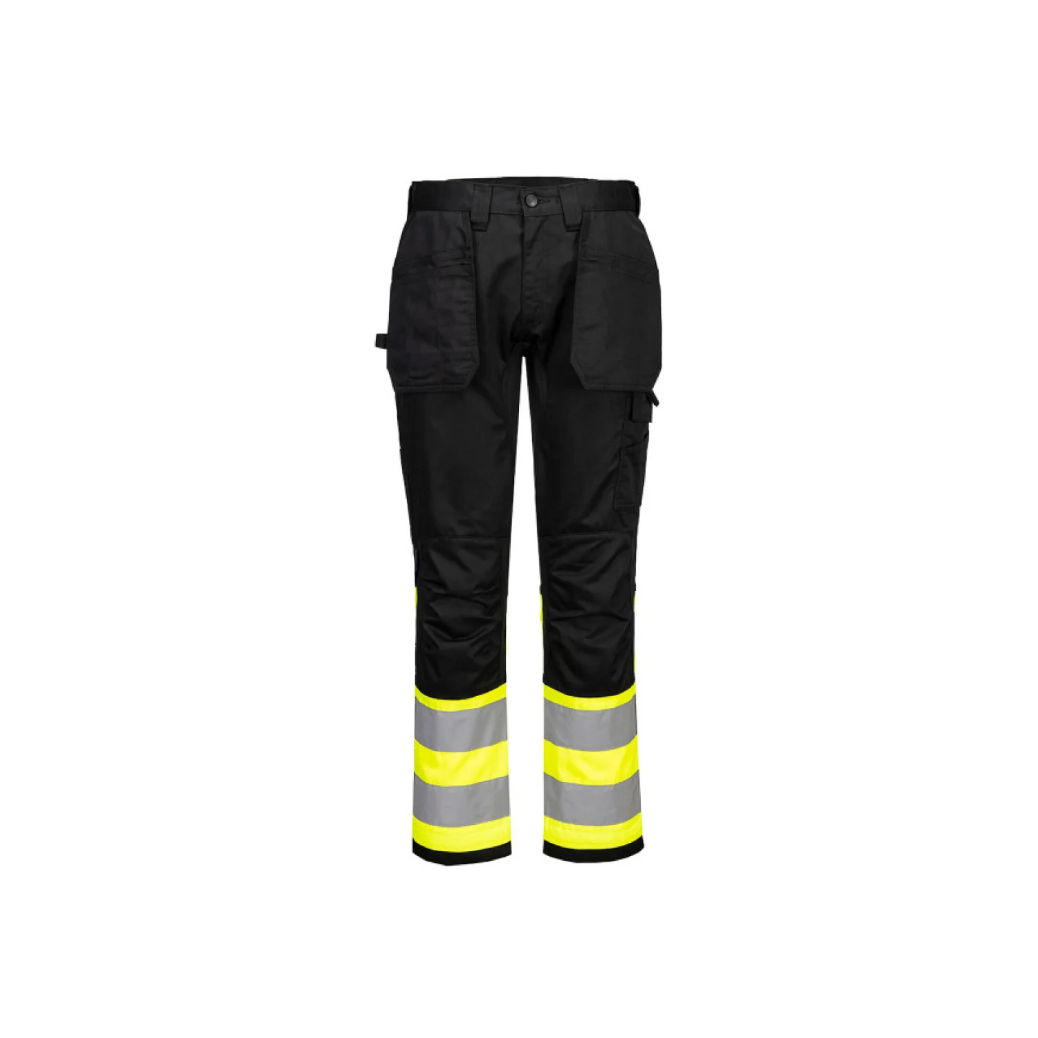 Portwest WX2 Eco Hi-Vis Class 1 lengőzsebes nadrág sárga/fekete