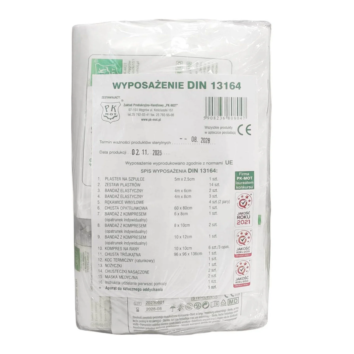 PK-MOT Wyposażenie do apteczki DIN13164