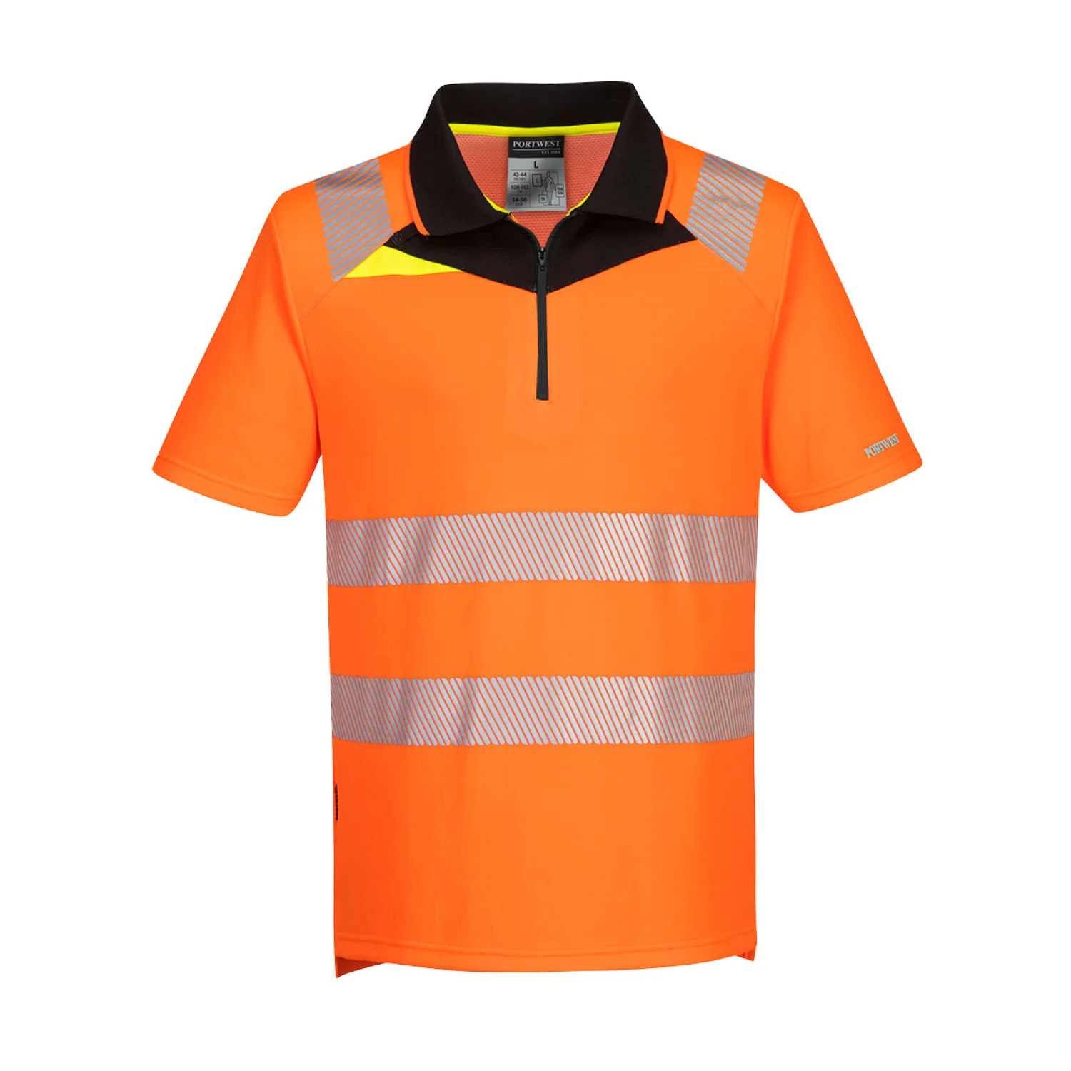 Portwest DX412 - Portwest DX4 Hi-Vis pólóing narancs/fekete