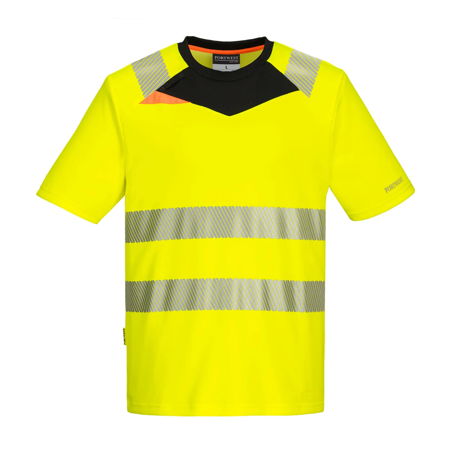 Portwest DX4 Hi-Vis póló S/S Sárga/Fekete