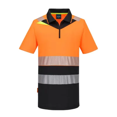 Portwest DX4 Hi-Vis cipzáros Class 1 póló S/S