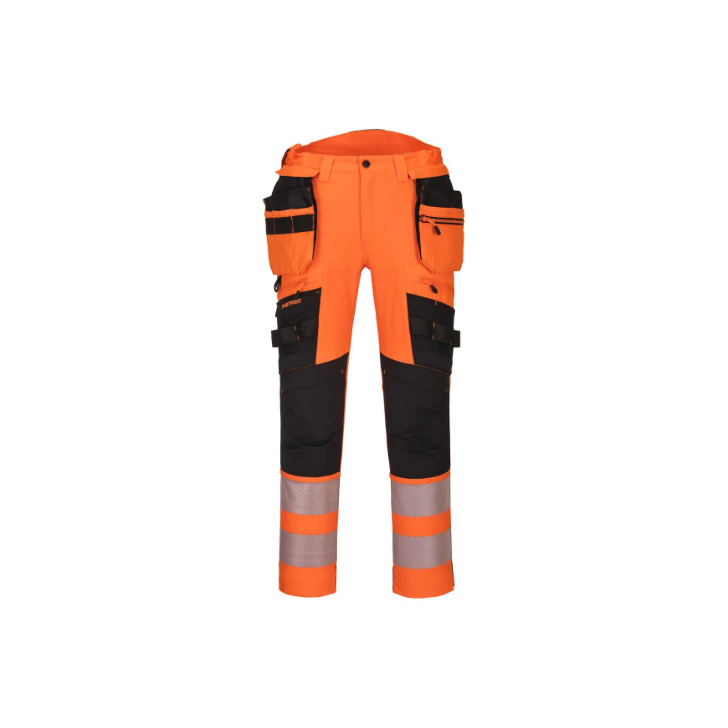 Portwest DX442 – Portwest DX4 Hi-Vis Lengőzsebes nadrág narancs/fekete
