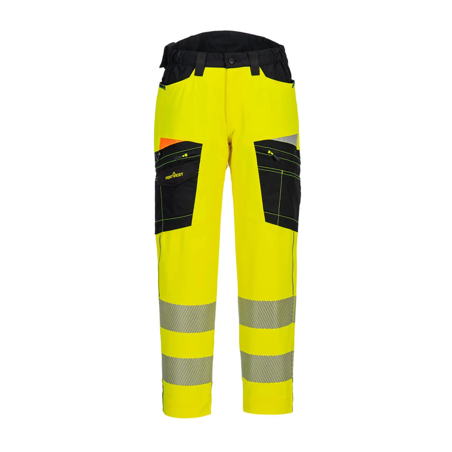 Portwest DX4 Hi-Vis Service nadrág Sárga/Fekete