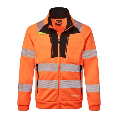 Portwest DX4 Hi-Vis kapucnis cipzáras pulóver