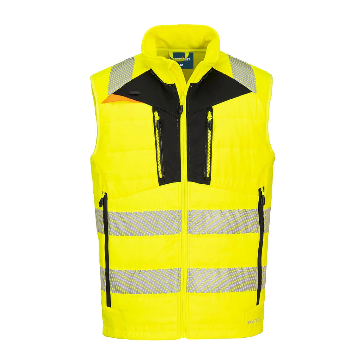 Portwest DX4 Hi-Vis Softshell Gilet sárga/fekete