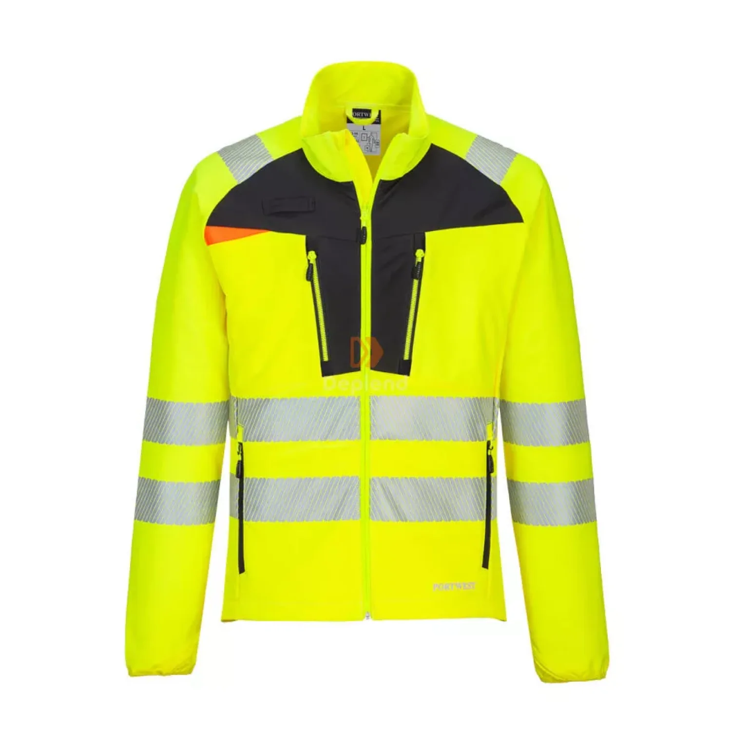 Portwest DX4 Hi-Vis Zip Base felső sárga / fekete