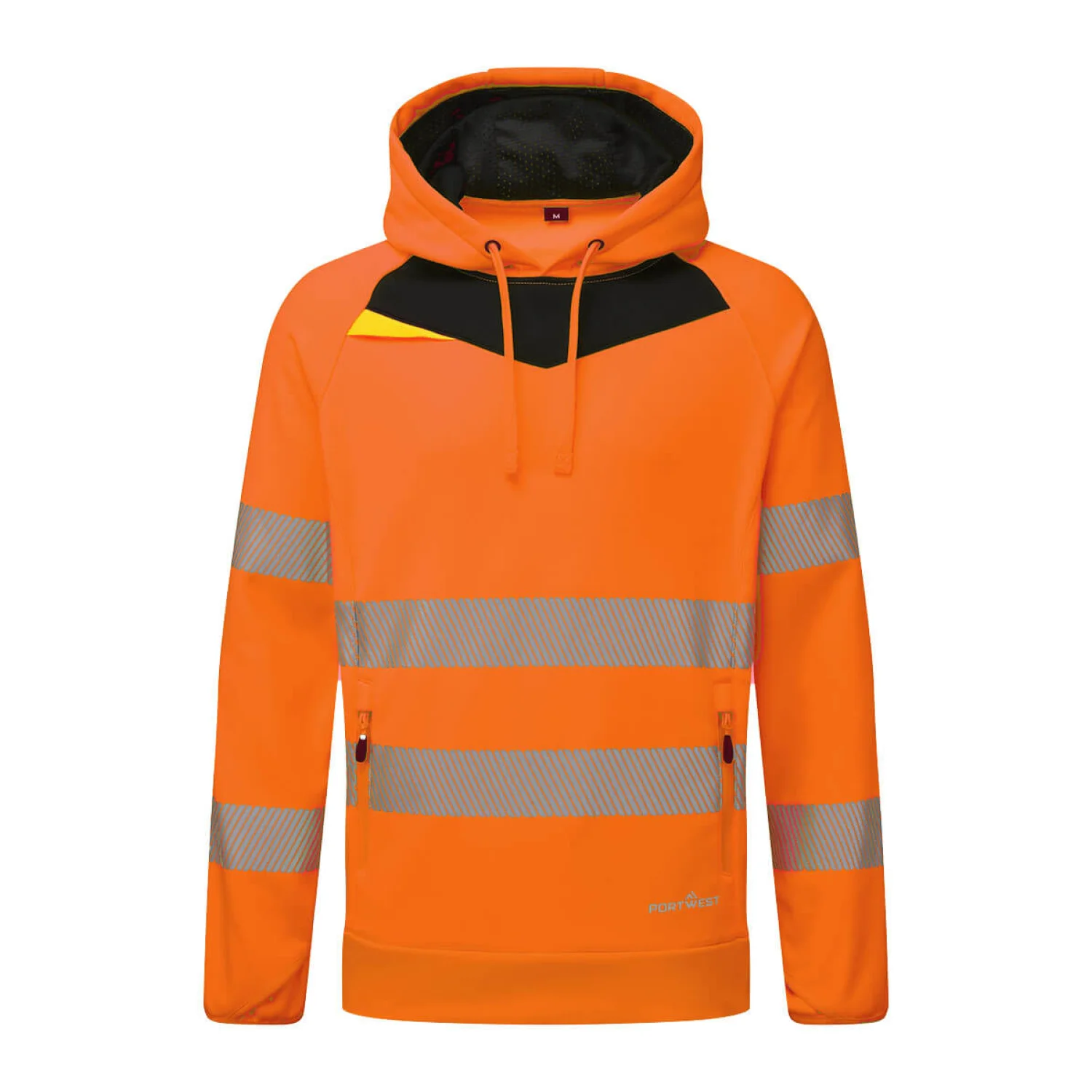 Portwest DX4 Hi-Vis kapucnis pulóver narancs/fekete