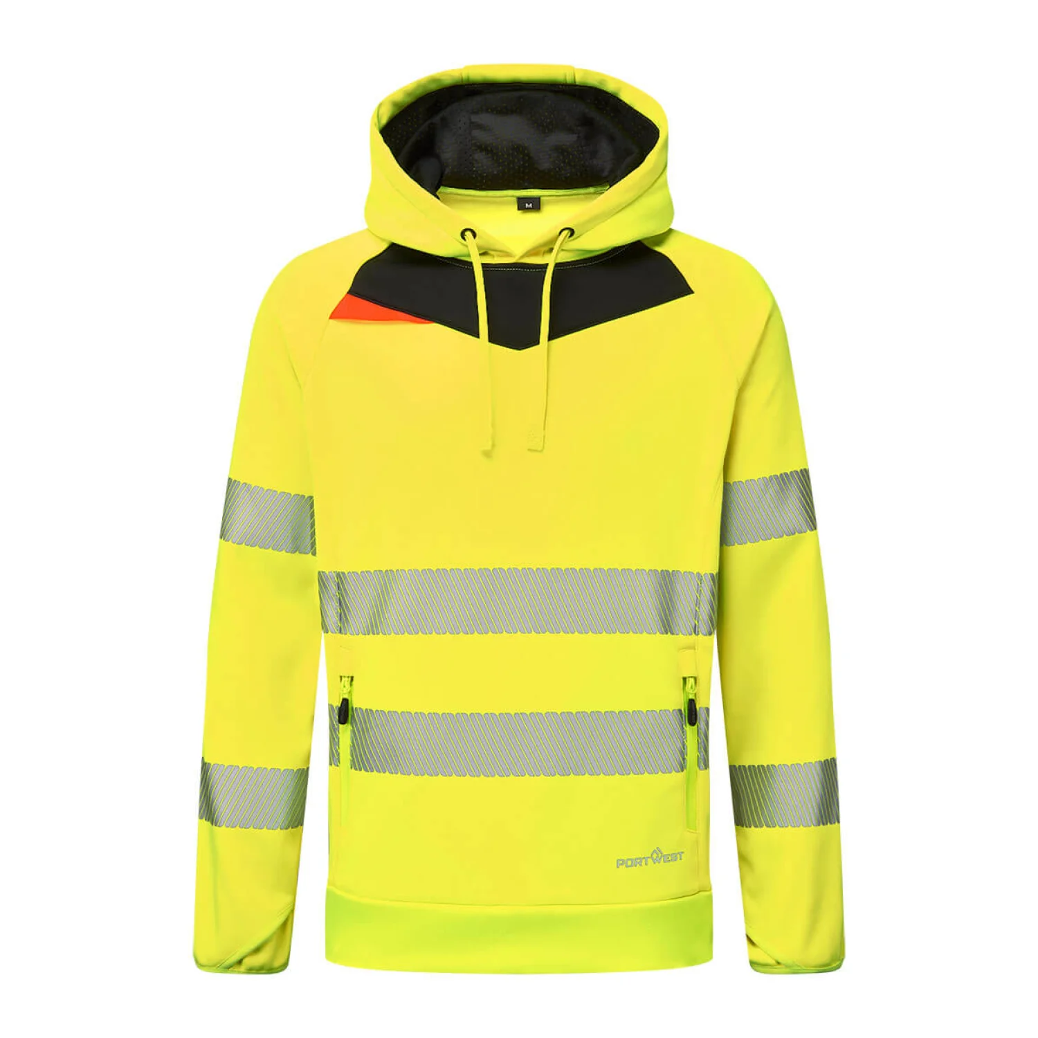 Portwest DX4 Hi-Vis kapucnis pulóver Sárga/Fekete