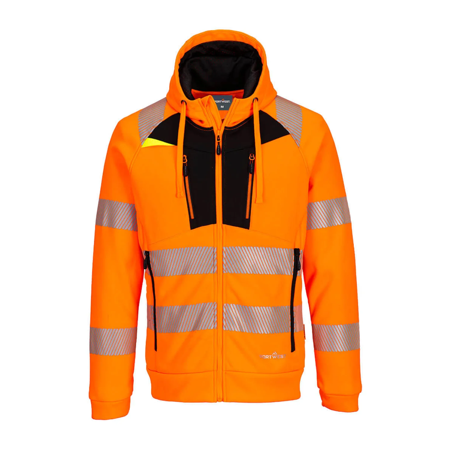 Portwest - DX4 Hi-Vis kapucnis pulóver narancs/fekete