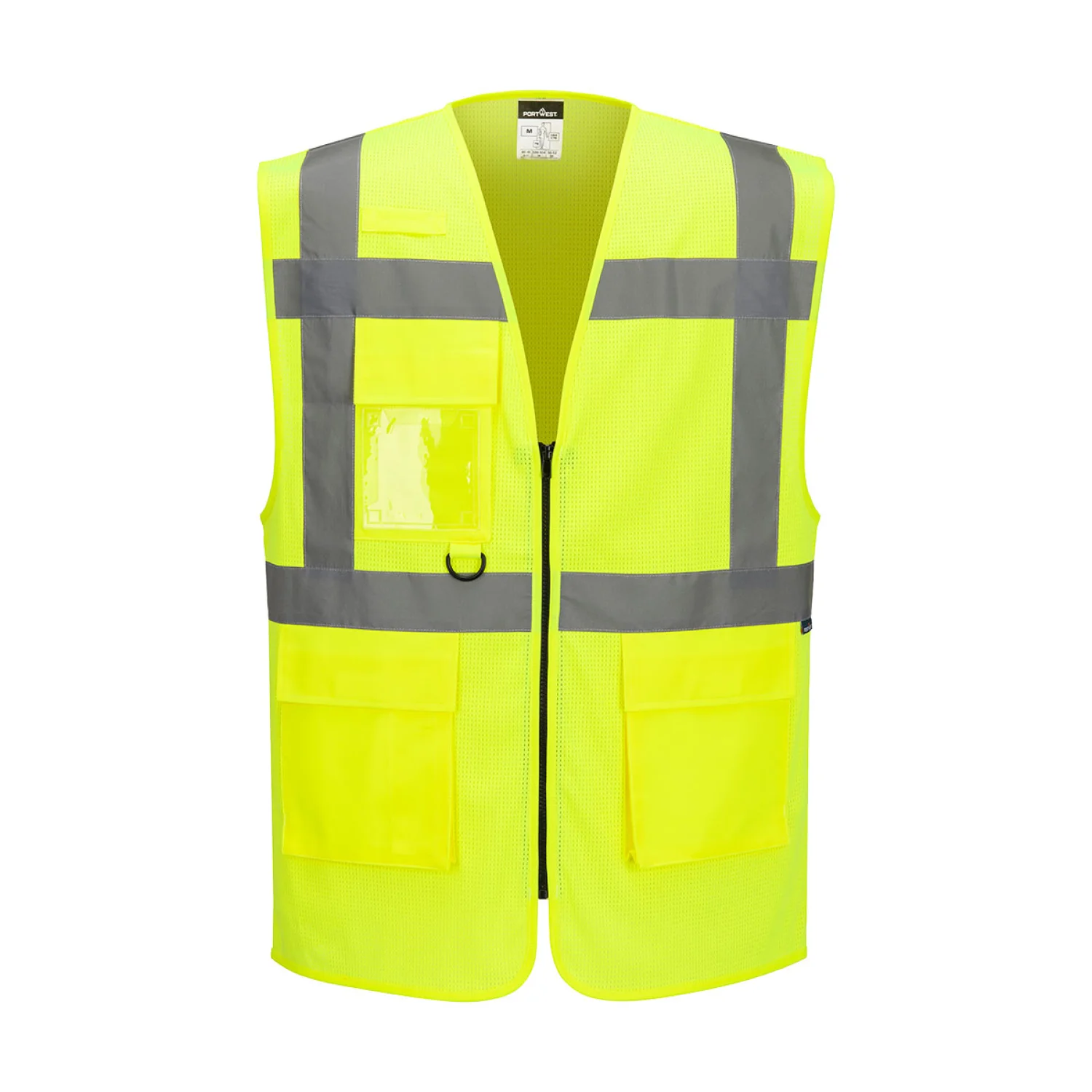 Portwest ES1 Essential Hi-Vis Mesh cipzáras vezetői mellény sárga