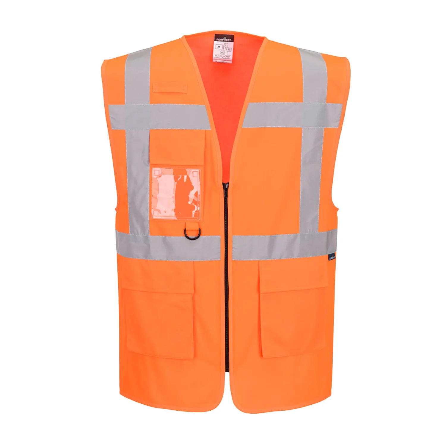 Portwest ES1 Essential Hi-Vis cipzáras vezetői mellény narancs