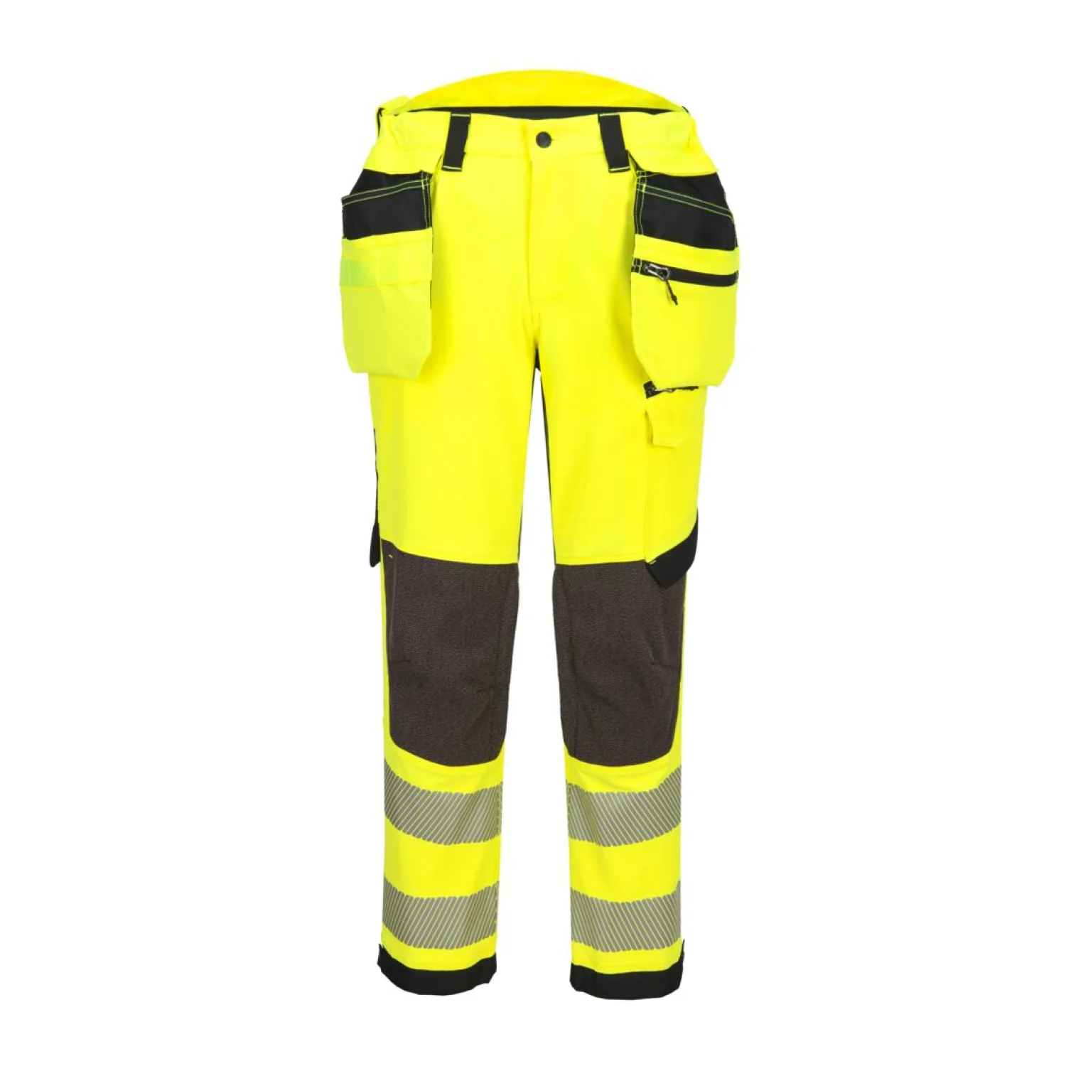 Portwest EV4 Hi-Vis Class 2 lengőzsebes nadrág Sárga/Fekete hosszú