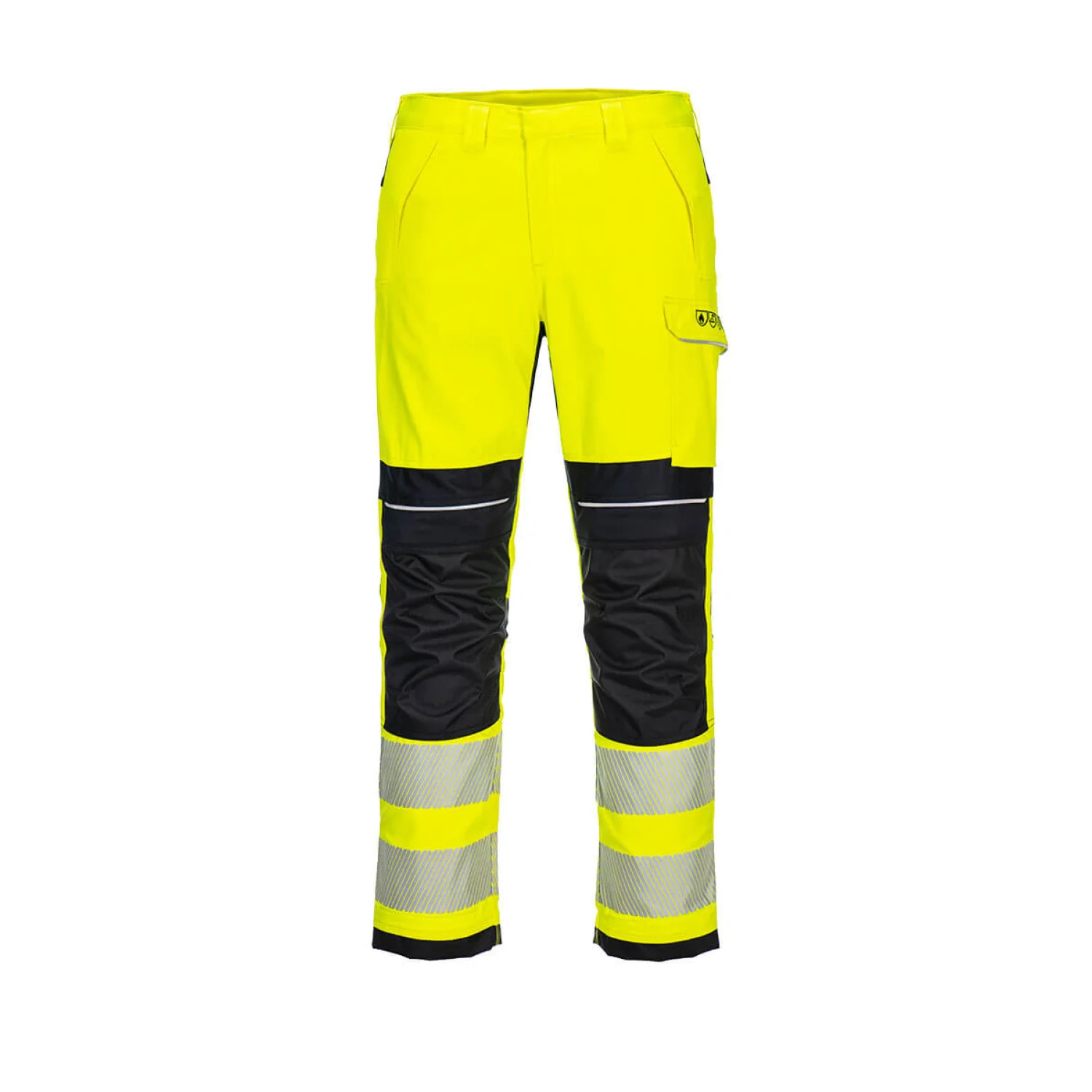 Portwest PW3 FR Modaflame Hi-Vis lángálló nadrág Sárga/Fekete