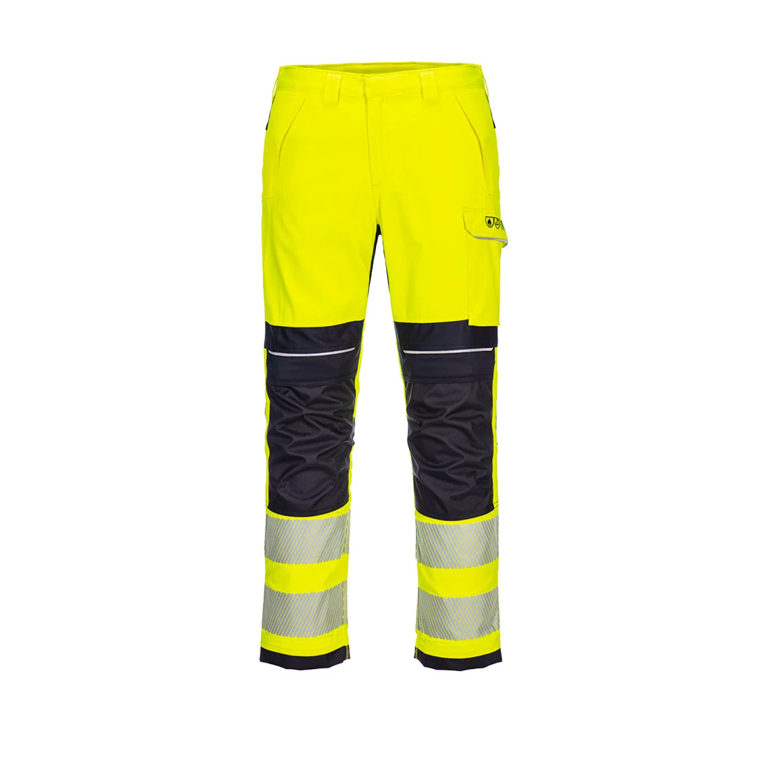 Portwest PW3 FR Modaflame Hi-Vis lángálló nadrág Sárga/Navy