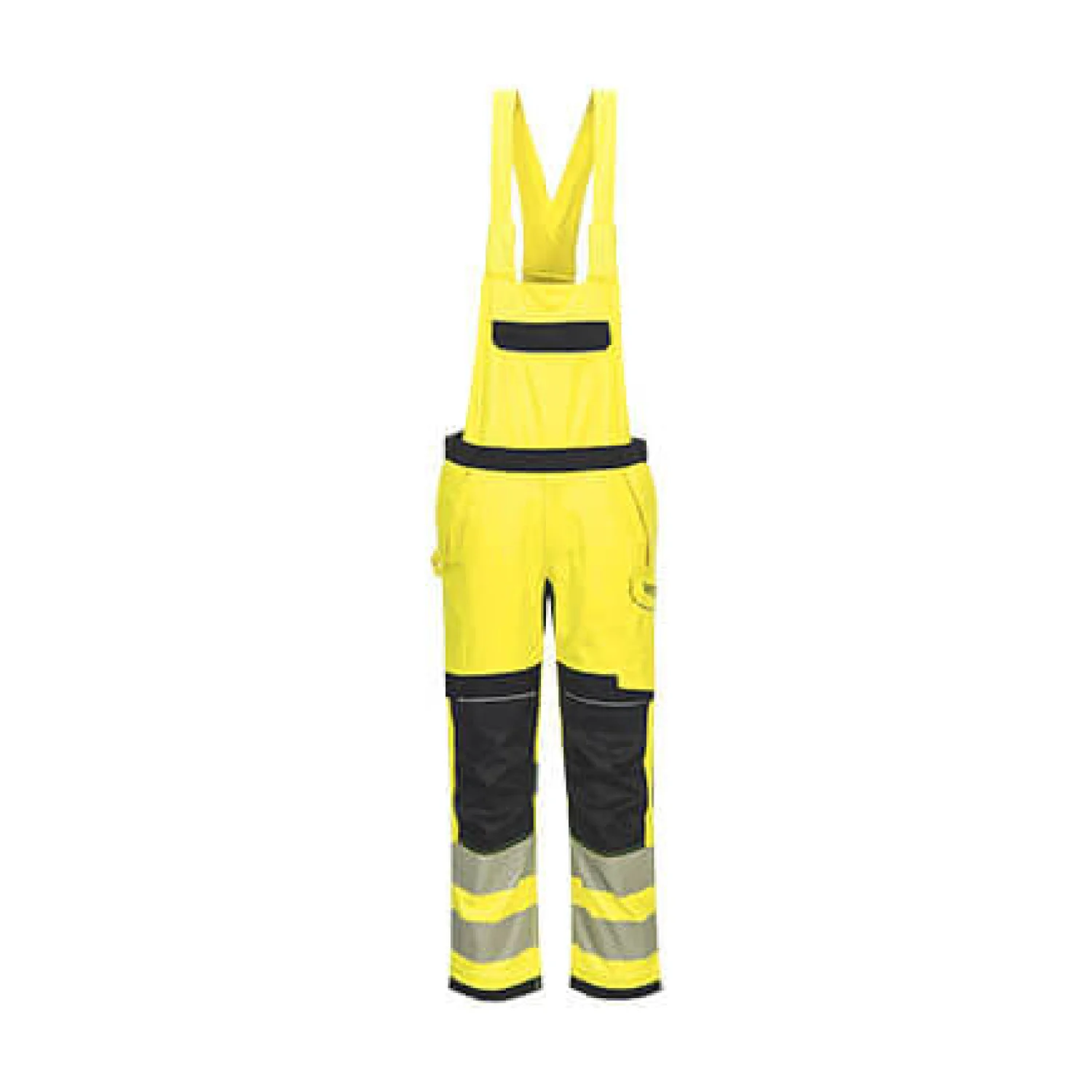 Portwest PW3 FR Modaflame Hi Vis kantáros nadrág Sárga/Fekete