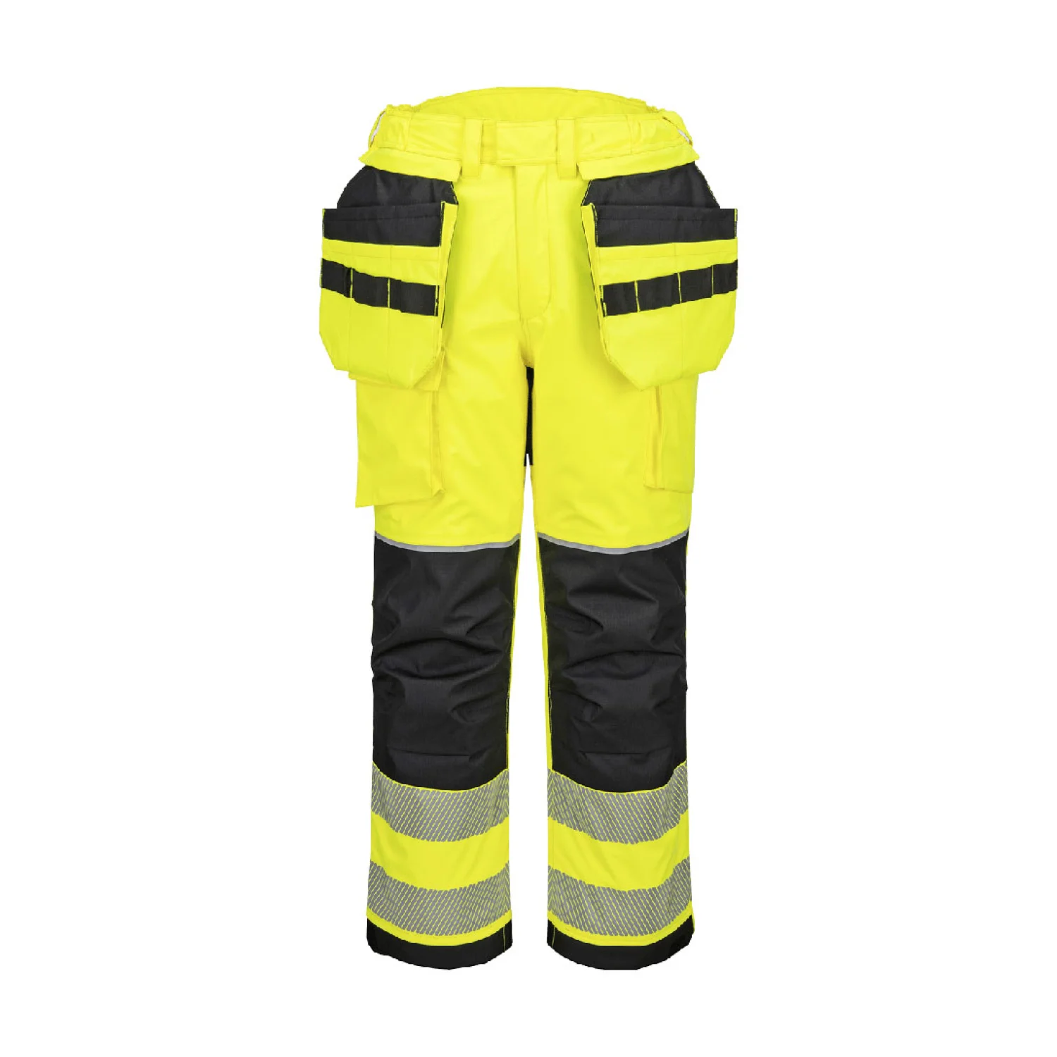 Portwest PW3 FR Modaflame Hi-Vis lengőzsebes téli nadrág Sárga/Fekete