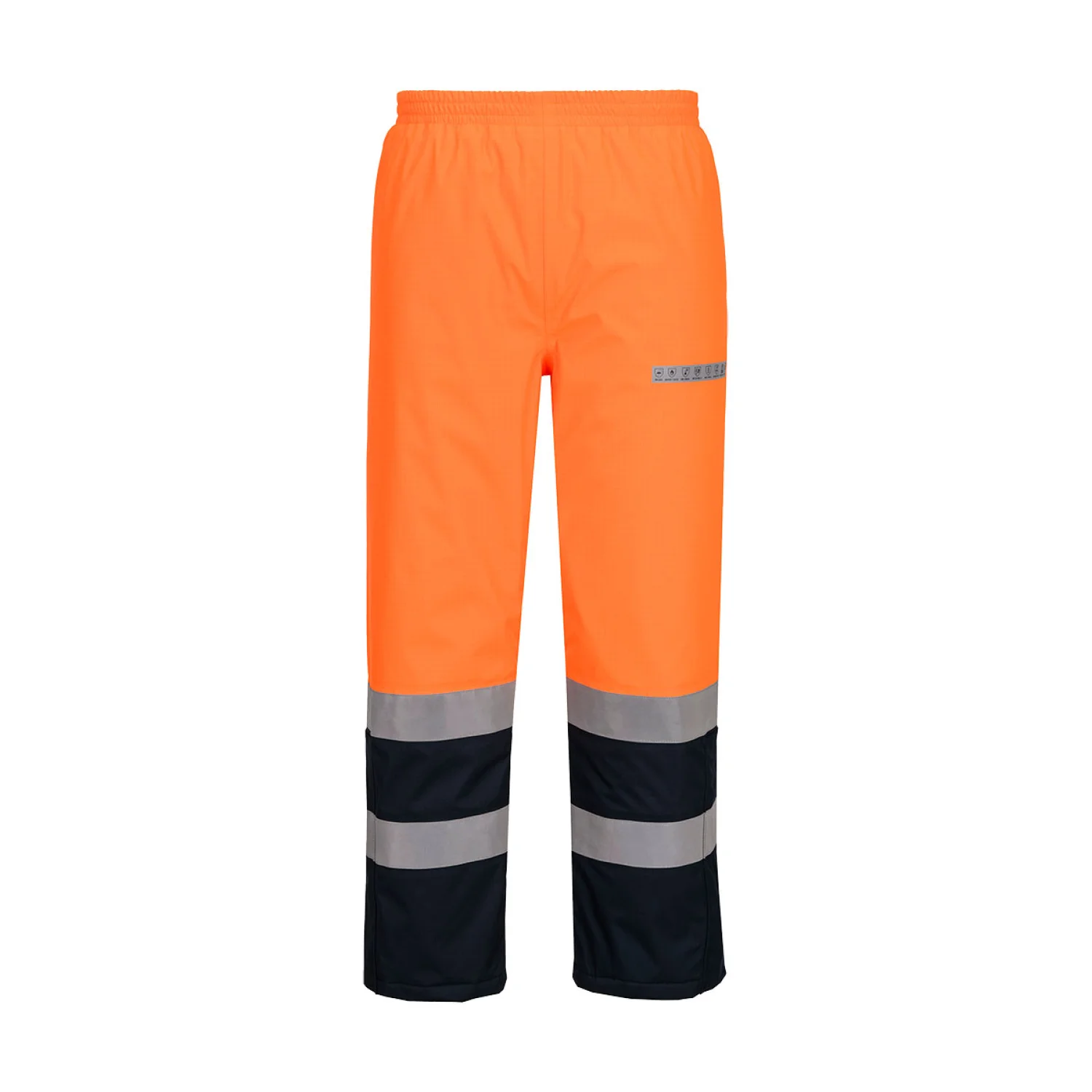 Portwest Bizflame Rain+ Hi-Vis Multi-Norm Contrast FR téli nadrág Narancs/Navy