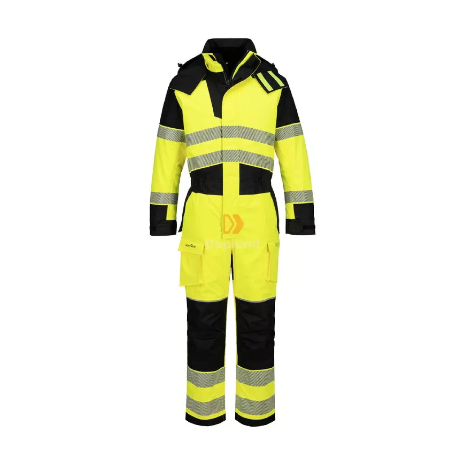 Portwest PW3 Modaflame Hi-Vis lángálló téli overál sárga / fekete