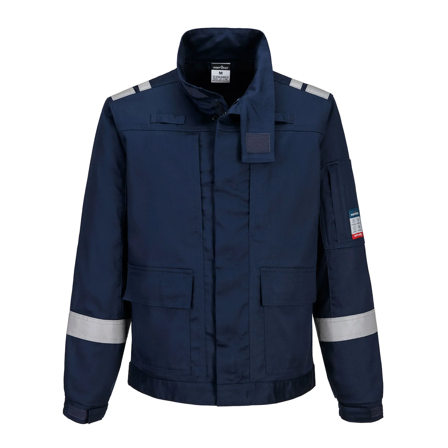 Portwest Bizflame Plus Lightweight Stretch lángálló kabát Navy